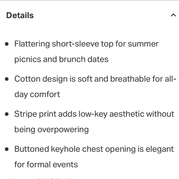 Basin and Range Blue and white striped blouse - Picture 6 of 6